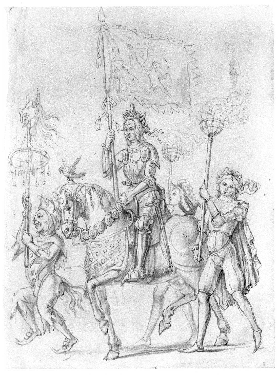 corteo carnevalesco (disegno) di Nanin Pietro (metà sec. XIX)