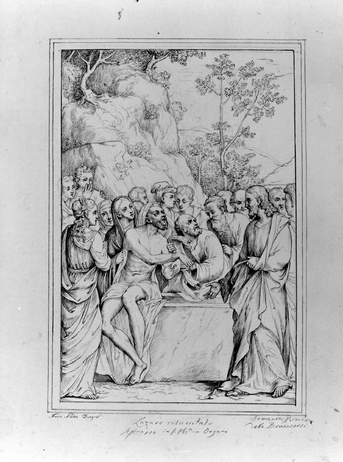 resurrezione di Lazzaro (disegno) di Nanin Pietro (metà sec. XIX)