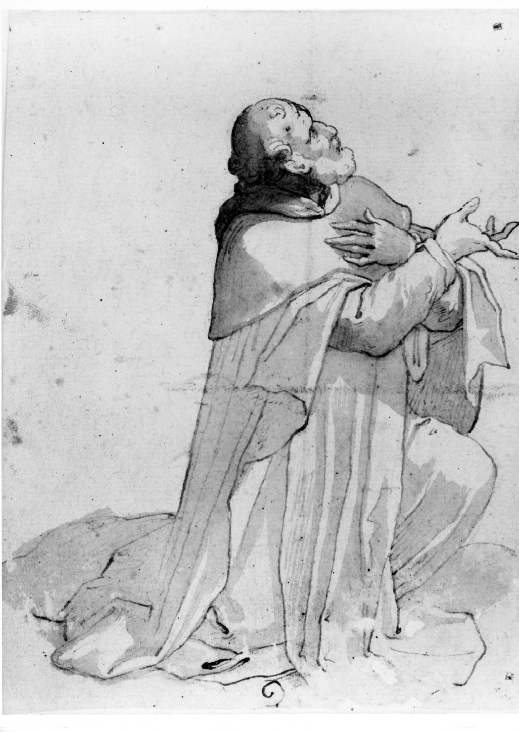 San Domenico (disegno) di Trotti Giovanni Battista detto Malosso (terzo quarto sec. XVI)