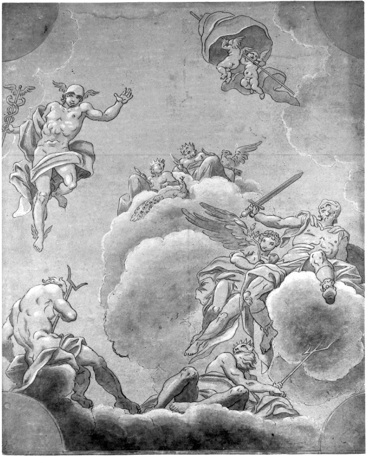 divinità mitologiche (disegno, serie) di Dorigny Ludovico (sec. XVIII)