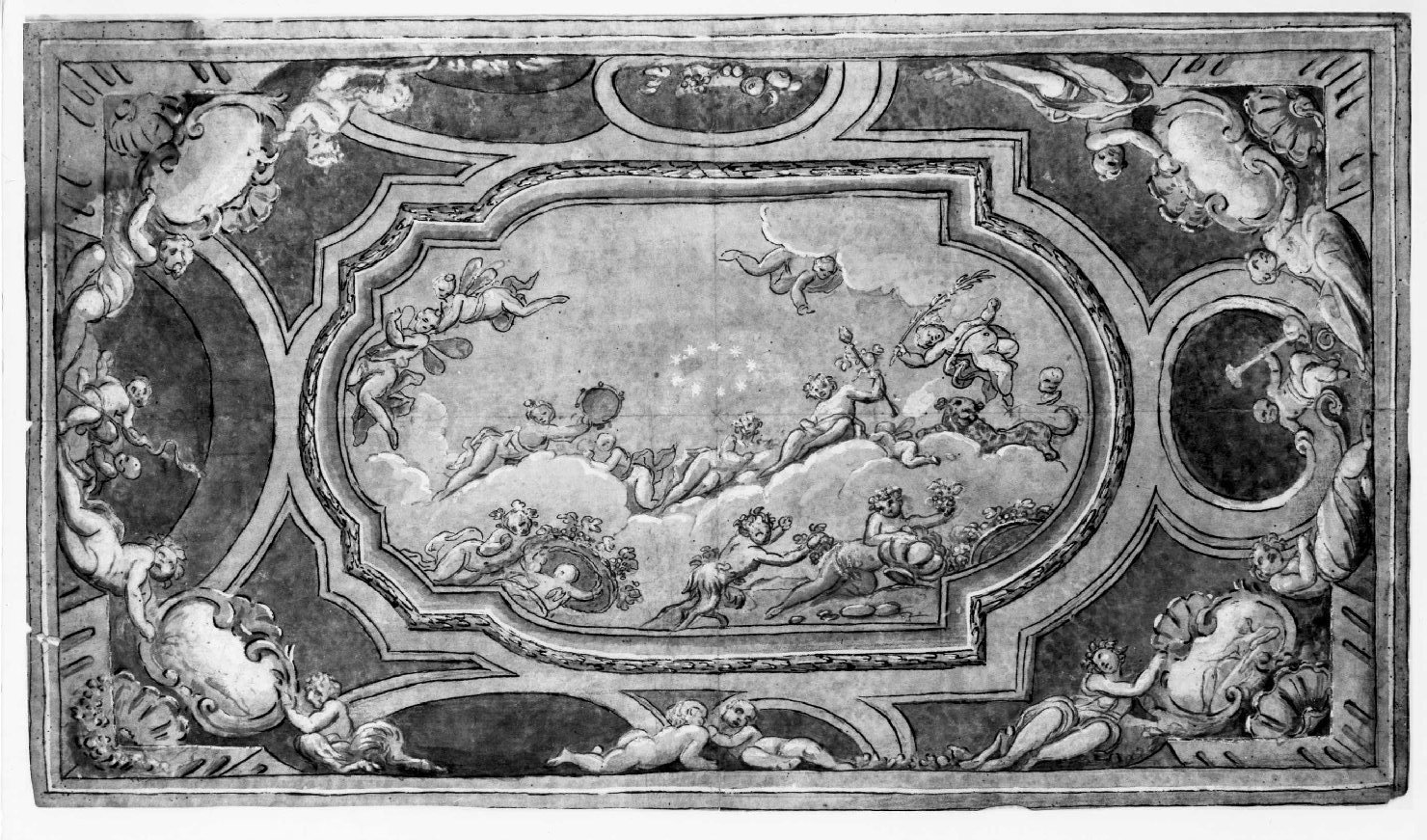 corteo di Bacco (disegno, serie) di Dorigny Ludovico (sec. XVIII)