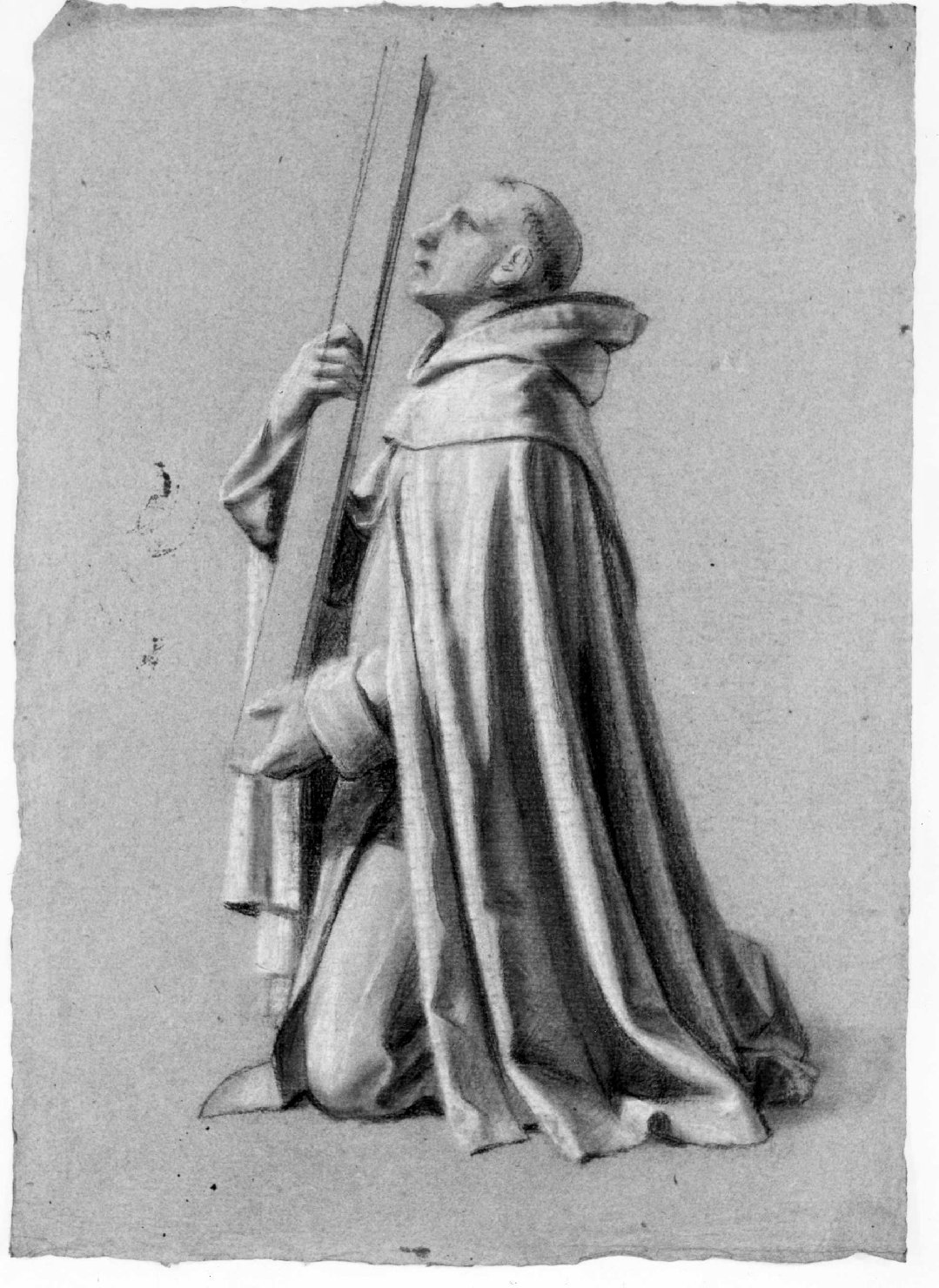 Santo benedettino (disegno) di Recchia Angelo (metà sec. XIX)