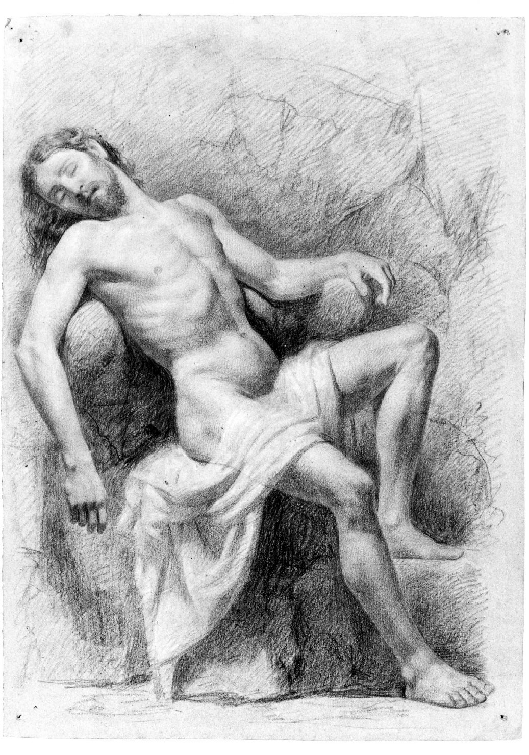 Cristo deposto dalla croce (disegno) di Recchia Angelo (metà sec. XIX)