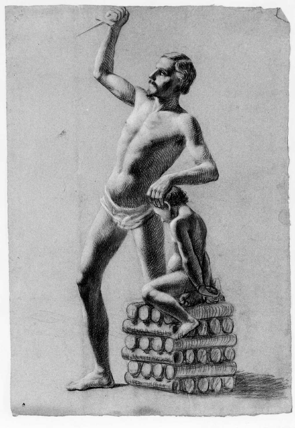 sacrificio di Isacco (disegno) di Recchia Angelo (metà sec. XIX)