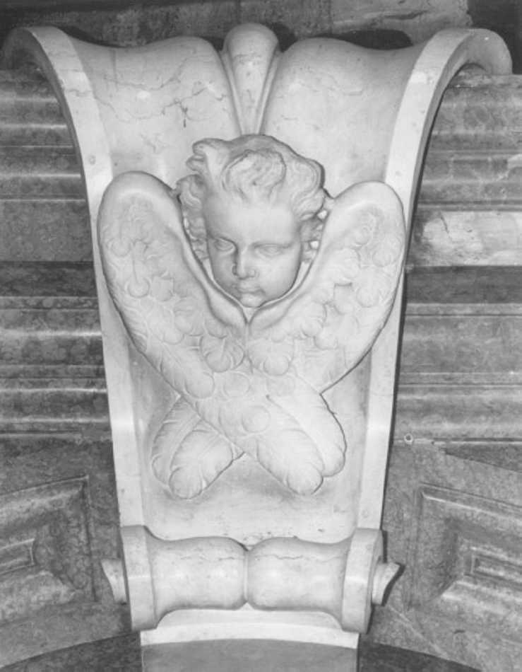 cherubino (rilievo, elemento d'insieme) di Calegari Angelo (attribuito) (sec. XVII)