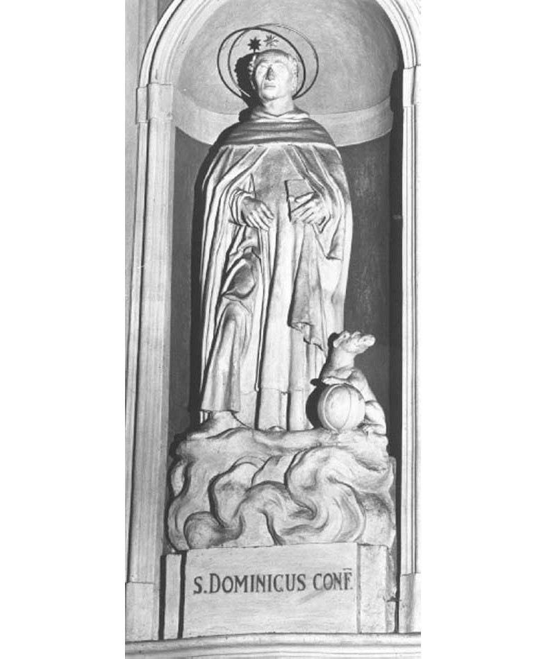 San Domenico (statua) di Falconi Bernardo (maniera) (seconda metà sec. XVII)