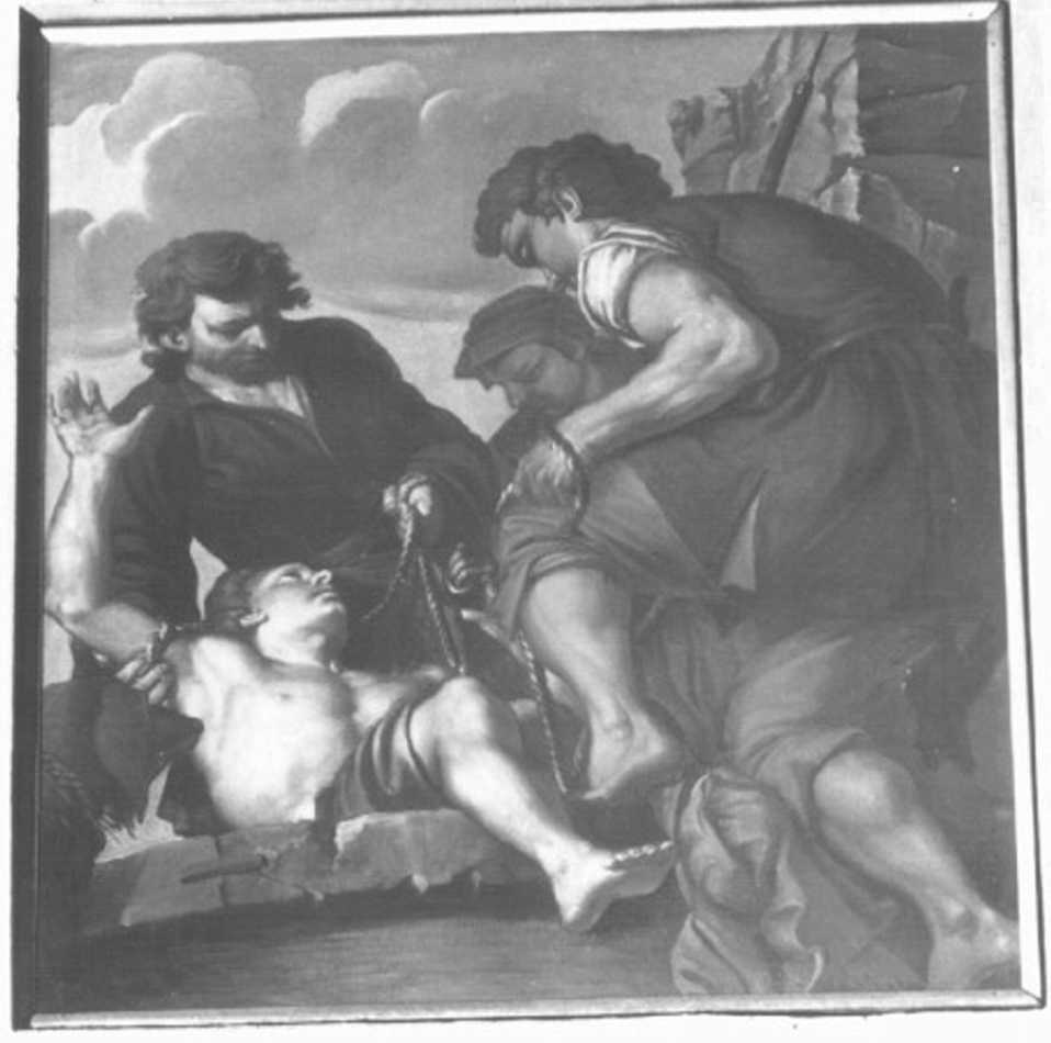 Giuseppe calato nella cisterna (dipinto, elemento d'insieme) di Bellotti Giambattista (fine sec. XVII)