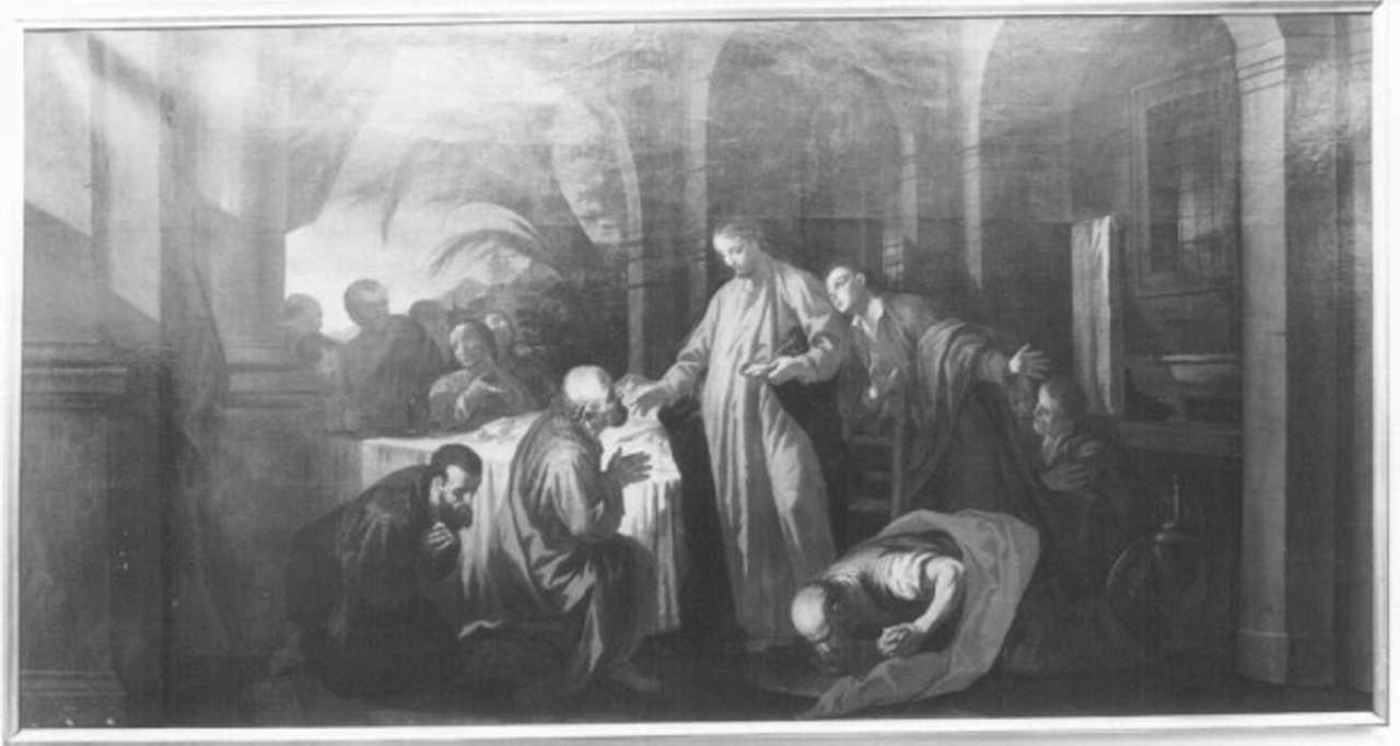cena in Emmaus (dipinto) di Cignaroli Giuseppe detto Padre Felice (sec. XVIII)