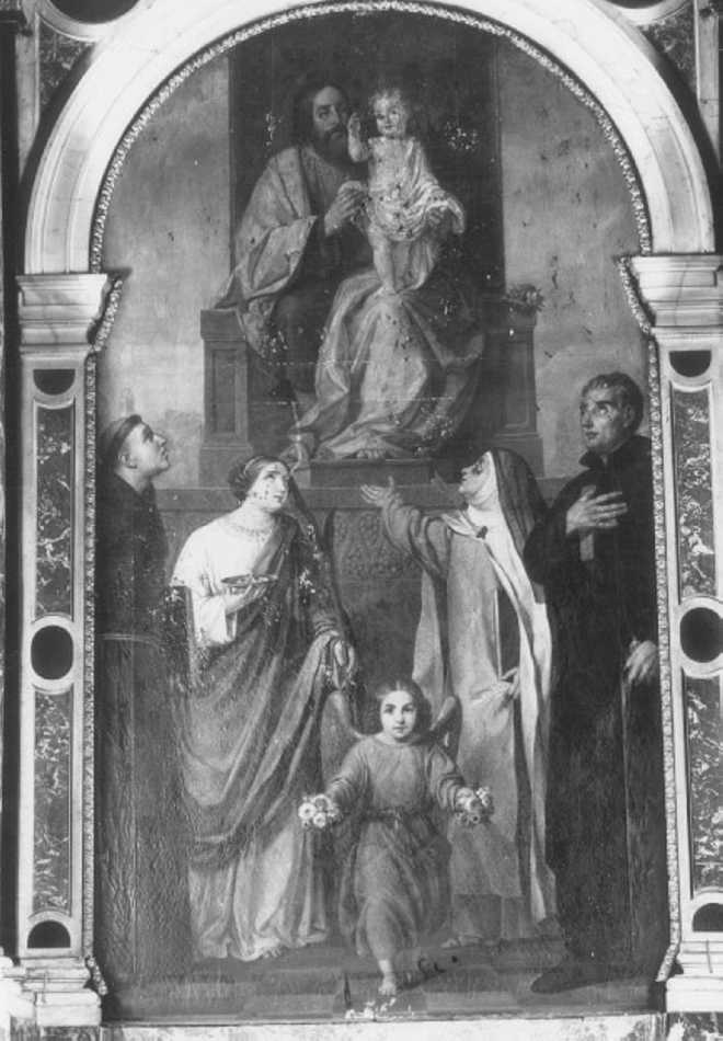 San Giuseppe e Gesù Bambino (dipinto) di Santi Sebastiano (attribuito) (sec. XIX)