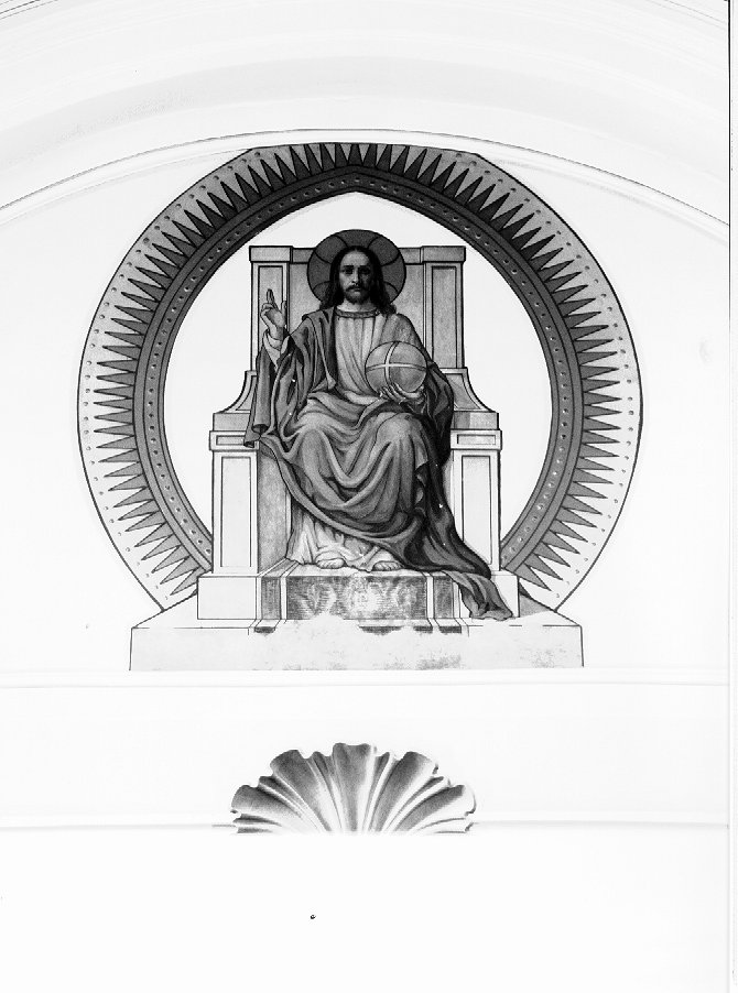 Cristo re (dipinto) di Pupin Vittorio (sec. XX)