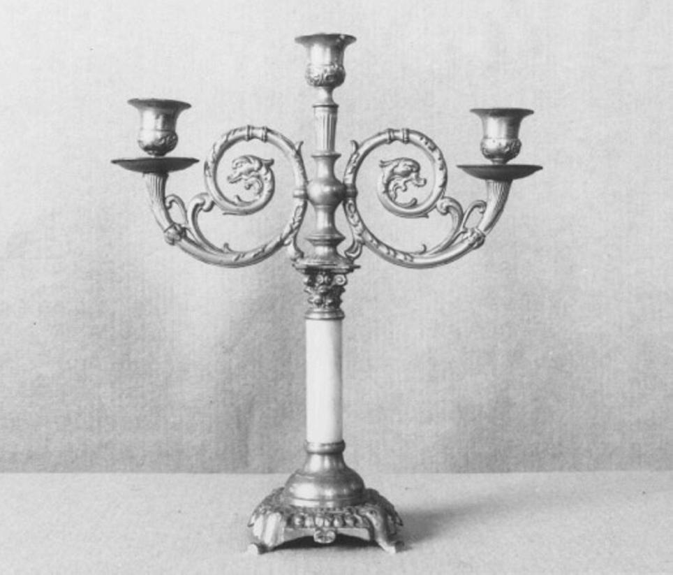 motivo decorativo zoomorfo (candelabro, serie) - ambito veneto (sec. XIX)