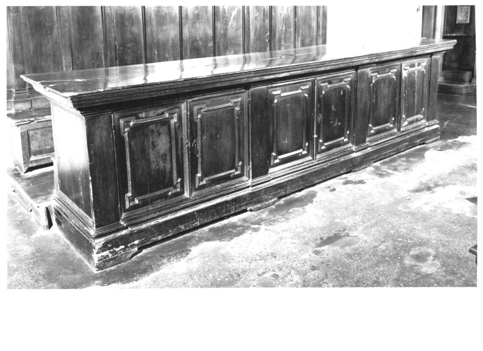 bancone, elemento d'insieme - ambito veneto (sec. XVII)