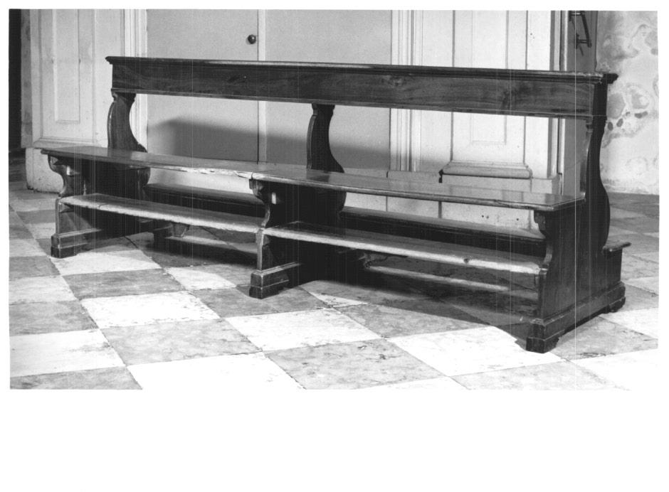 banco da chiesa - ambito veneto (seconda metà sec. XIX)