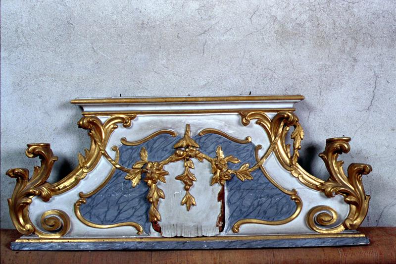 apparato per le quarantore, frammento - manifattura veneta (metà sec. XVIII)