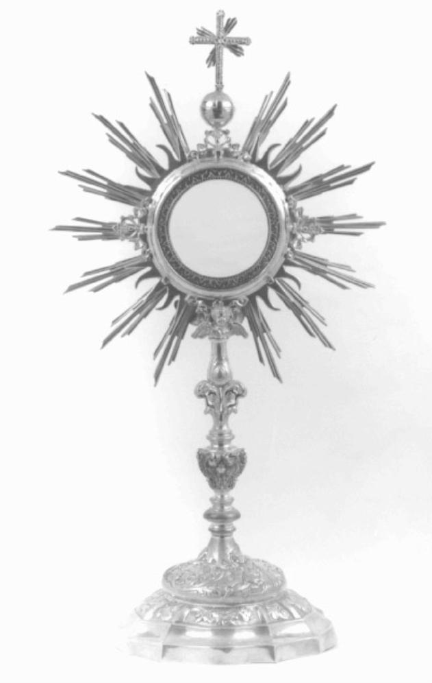 ostensorio - a raggiera - produzione veneziana (sec. XVIII)