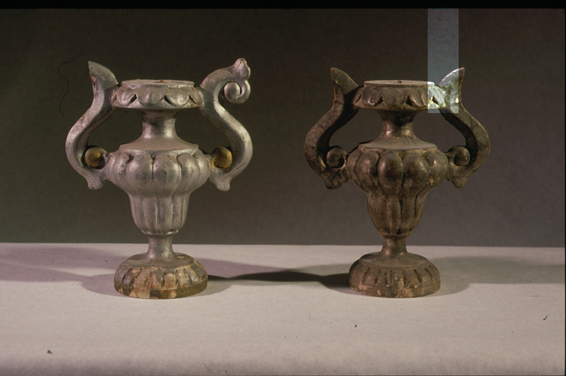 vaso d'altare con composizione floreale, serie - bottega veneta (sec. XIX)