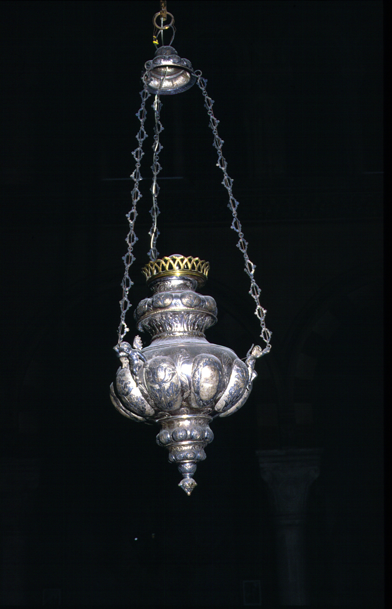 lampada pensile - bottega veneta (fine/inizio secc. XVIII/ XIX)