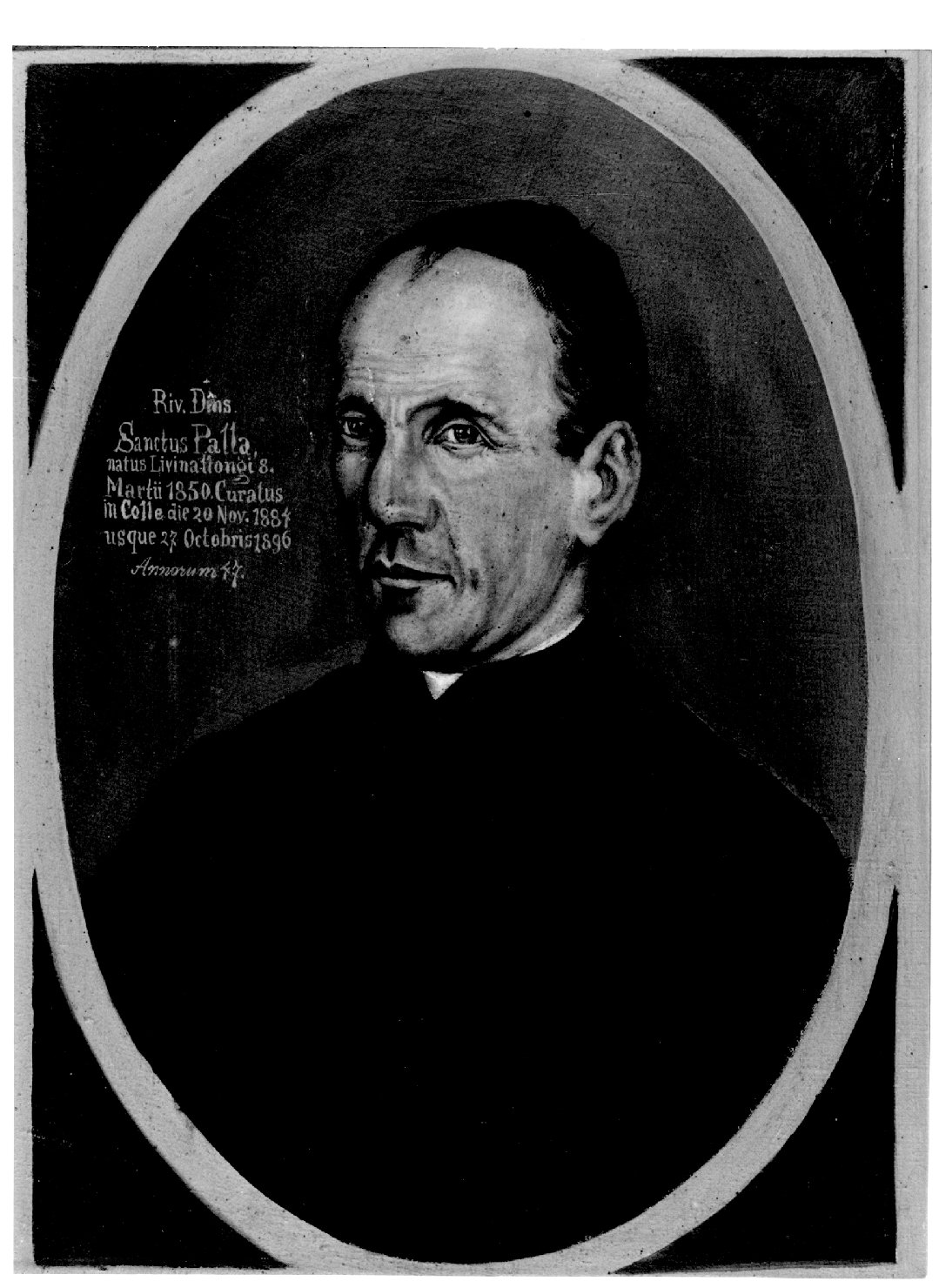 ritratto di Don santo Palla (dipinto) - ambito veneto (fine sec. XIX)