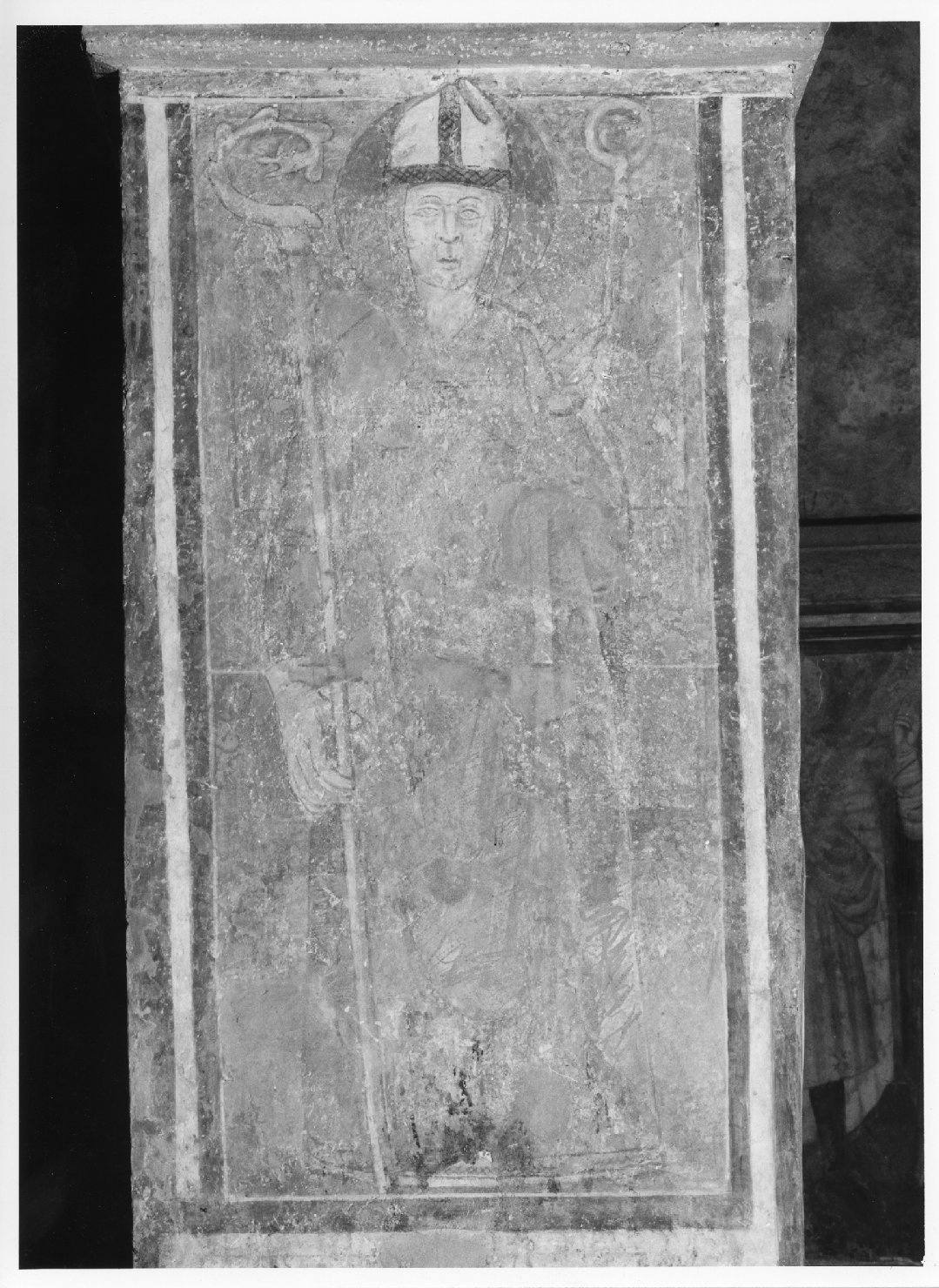 santo vescovo (dipinto) - ambito bellunese (seconda metà sec. XIV)